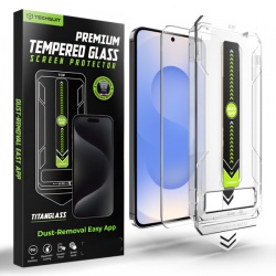 Folie de protectie Ecran Techsuit TitanGlass CrystalHD pentru Samsung Galaxy S26, Sticla Securizata, Full Glue