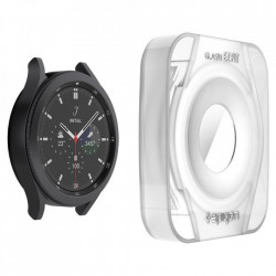 Folie Protectie cu sistem de montare SPIGEN GLASS.TR "EZ FIT" 2-PACK GALAXY WATCH 4 CLASSIC 42 MM - Img 8