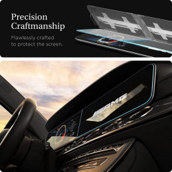 Folie protectie display cu aplicator pentru Mercedes E-CLASS 2020 / 2021, SPIGEN GLAS.TR ”EZ FIT” - Img 3