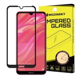 Folie protectie fata cu margini negre pentru Huawei Y7 2019/Y7 Pro 2019/Y7 Prime 2019, Wozinsky, Sticla