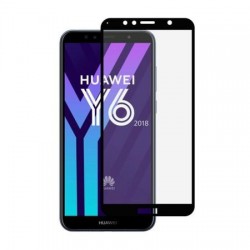 Folie Sticla Premium pentru Huawei Y6 (2018) & Y6 Prime (2018), Full Cover (acopera tot ecranul), 5D, Full Glue, Negru