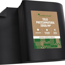Geotextil / Membrană Anti-Buruieni Non-Woven GardenGloss 150g/m² (15 m x 2 m, Pliat), Pânză Densă Permeabilă pentru Mulcire, Grădinărit, Drenaj, Pavaj și Amenajări Peisagistice (30 m²)