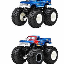 HOT WHEELS MONSTER TRUCK SET 2 MASINI BIGFOOT SI BIGFOOT BITE SCARA 1 LA 64 - Img 2