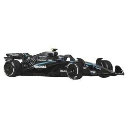 HOT WHEELS PREMIUM REAL RIDERS FORMULA 1 2024 MASINUTA METALICA MERCEDES AMG PETRONAS FORMULA ONE TEAM SCARA 1 LA 64 - Img 2