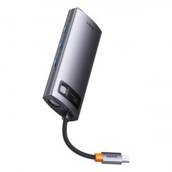 HUB 7 in 1 USB Type C Docking Station - 1 x HDMI / 1 x VGA / 3 x USB 3.2 Gen. 1/1 x Power Delivery / 1 x RJ-45 Ethernet Gray (WKWG040013) - Img 6