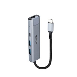 Hub Lindy USB3.2 Gigabit Ethernet, gri - Img 4
