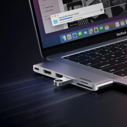 HUB Ugreen CM380 2xUSB C - HDMI/2xUSB 3.0/SD TF/USB C PD - gri - Img 6