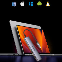 HUB USB-C - 2 x USB-A / 2 x USB-C 20 cm Ugreen CM473 - gri - Img 4
