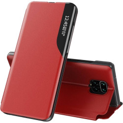 Husa Agenda Eco Leather View with Kickstand Rosu XIAOMI Redmi Note 9 Pro, Redmi Note 9S