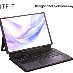 Husa cu Tastatura Itfit Galaxy Tab Book Cover Keyboard pentru Samsung Galaxy Tab 10 FE+ Negru