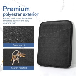 Husă de Protecție Slim 13 Inch pentru Tabletă și Laptop, Buzunare Multi-Compartiment, Material Rezistent la Stropire, Compatibilă iPad Pro 13"/12.9", Galaxy Tab S10+/S9+, Surface Pro și reMarkable, Negru - Img 5