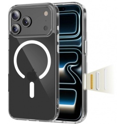 Husa MagSafe pentru Apple iPhone 17 Pro, Tech-Protect, Flexair Hybrid CC, Transparenta
