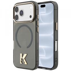 Husa MagSafe pentru Apple iPhone 18 Pro / 17 Pro, Karl Lagerfeld, IML Karl Head Logo, Neagra