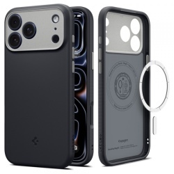 Husa MagSafe pentru Apple iPhone 18 Pro Max / 17 Pro Max, Spigen, Caseology Nano Pop, Neagra ACS12142