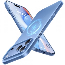 Husa MagSafe pentru Apple iPhone 18 Pro Max / 17 Pro Max, Torras, OriginFit, Bleu