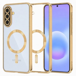 Husa MagSafe pentru Samsung Galaxy A57 5G, Techsuit, Luxury Crystal, Aurie