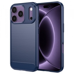 Husa pentru Apple iPhone 18 Pro / 17 Pro, Techsuit, Carbon, Albastra