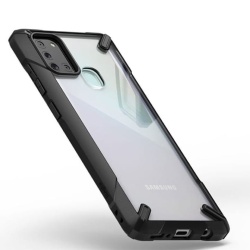 Husa Premium Ringke Fusion X Compatibila Cu Samsung Galaxy A21s, transparenta Cu Margine Neagra - Img 4