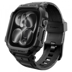 Husa Spigen Rugged Armor Pro pentru Apple Watch Series 12 42mm, Neagra Mata ACS11883