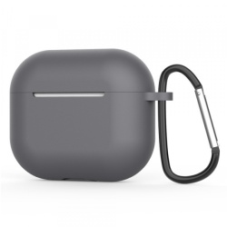 Husa Techsuit Silicone pentru Apple AirPods 4, Gri