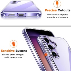 Husă Transparentă TYPEC Anti-Yellow cu Protecție Militară și Cameră + Set 2 Folii din Sticlă Securizată pentru Samsung Galaxy S24 5G - Img 7