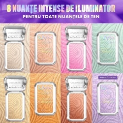 Iluminator pudra NYX Professional Makeup Buttermelt 05 Bright and Butta, formula cremoasa, 12H rezistenta, nu se estompeaza, 5 g - Img 5