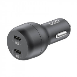 Incarcator auto Budi, 2x USB-C, 40W, PD (negru)