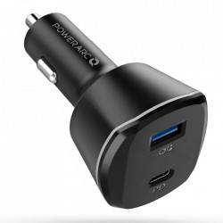 Incarcator auto cu 2 porturi SPIGEN PC1800 POWERARC PD30W/QC.3.0 BLACK - Img 2