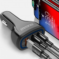 Incarcator auto DUDAO QuickCharge 3.0 3x USB 2.4A 18W - negru - Img 6