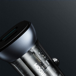 Incarcator auto Joyroom mini dual port USB Type C / USB 38 W 3 A Power Delivery Quick Charge 3.0 AFC SCP silver (C-A42) - Img 5
