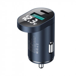 Incarcator rapid pentru masina Joyroom C-A17 USB / USB tip C 42,5W incarcare rapida, livrare energie, AFC, SCP albastru