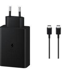 Incarcator retea Samsung Power Adapter Trio 65W, T6530, 1M Type-C Cable, Black - Img 3