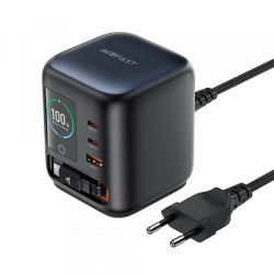 Incarcator Statie Cu Cablu USB-C Acefast Z10, 100W, 1 x USB-A - 3 x USB-C, Negru