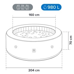 JACUZZI GONFLABIL PISCINA SPA 204X70 - Img 6