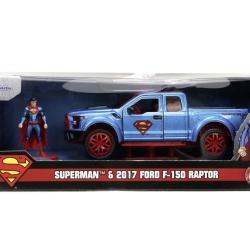JADA DC SET FIGURINA METALICA SUPERMAN SI MASINUTA 2017 FORD F 150 RAPTOR SCARA 1:32