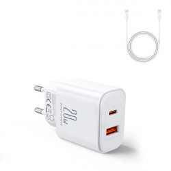 Joyroom JR-TCF05 20W USB-A incarcator USB-C + cablu USB-C - alb