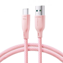 Joyroom Multi-Color Series SA34-AC6 Cablu USB-A / USB-C 100W Transfer rapid 1m - Roz