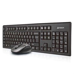Kit A4Tech 7100N cu fir, negru - Img 2