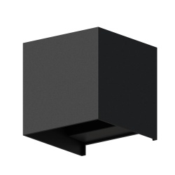 Lampa de perete de exterior LED Calex Bari Up & Down, lumina alba calda, 7W, IP54, Negru