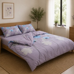 Lenjerie dubla,100%bumbac,4 piese, Carol - Img 2