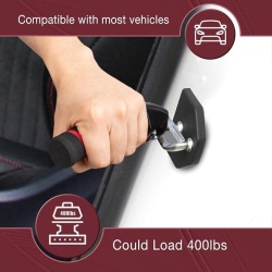 Maner de sprijin auto multifunctional pentru batrani si persoane cu dizabilitati, bara asistenta iesire din masina cu prindere pe incuietoarea portierei, Rosu - Img 6