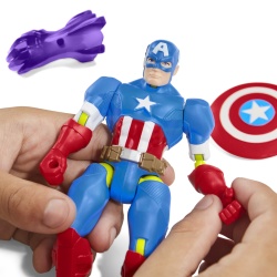 MARVEL AVENGERS MIX MASHERS FIGURINA CAPITAN AMERICA 12CM - Img 3