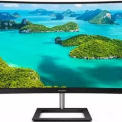 Monitor VA LED Philips 31.5" 322E1C/00, Full HD (1920 x 1080), VGA, HDMI, DisplayPort, Ecran curbat, 75 Hz (Negru)