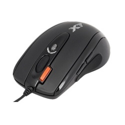 MOUSE A4tech, gaming, cu fir, USB, optic, 2000 dpi, butoane/scroll 6/1, buton selectare viteza, negru, "X-710BK" (timbru verde 0.18 lei) - Img 4