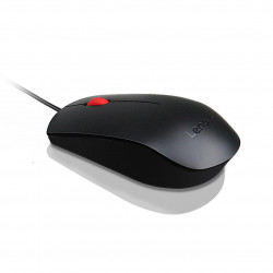 Mouse Lenovo Essential, USB, 1600DPI, Negru / Rosu - Img 1
