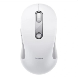 Mouse Wireless Baseus F02, 1600DPI, BT / Wi-Fi, Alb B0203302