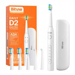 Periuta de dinti sonica cu set de varfuri si cutie de calatorie D2, alb