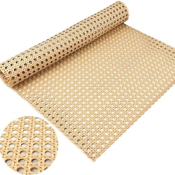 Plasă Ratan Sintetic Împletitură Vieneză (Rattan Webbing) 40 x 100 cm, Rezistentă la Apă din Polietilenă (PE), Model Fagure pentru Recondiționare Scaune, Mobilier și Proiecte DIY