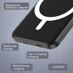 Podoru Power Bank for Magsafe, 5000 mAh Mini Wireless Power Bank for iPhone - Img 6
