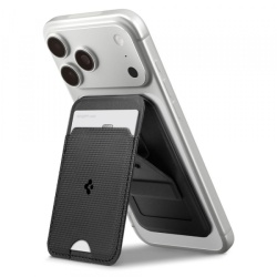 Portofel MagSafe, Spigen, Slim Fold Tripod S314-3, Negru